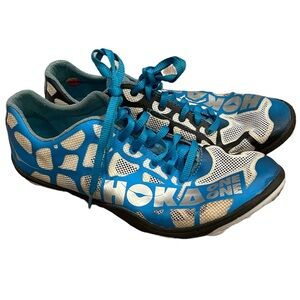 Hoka One One Womens Rocket LD Lace Up Low Top Blue Racing Shoes Size US 8.5